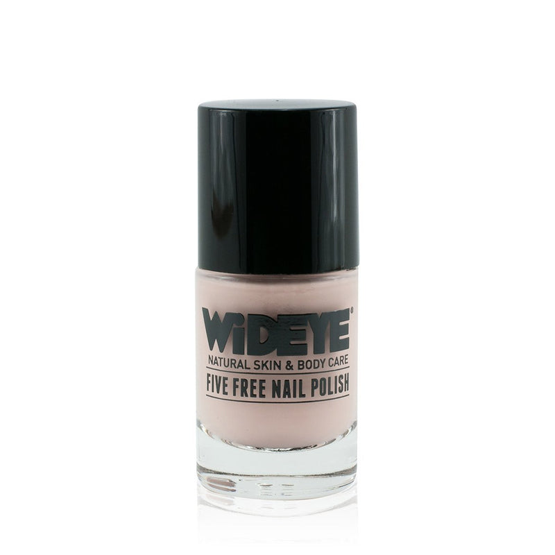 Pale pink nail varnish in glass bottle by WiDEYE.