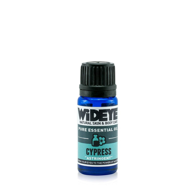 Natural aromatherapy Cypress essential oil in glass bottle by WiDEYE