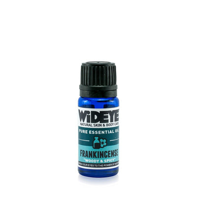 Natural aromatherapy Frankincense essential oil in glass bottle by WiDEYE