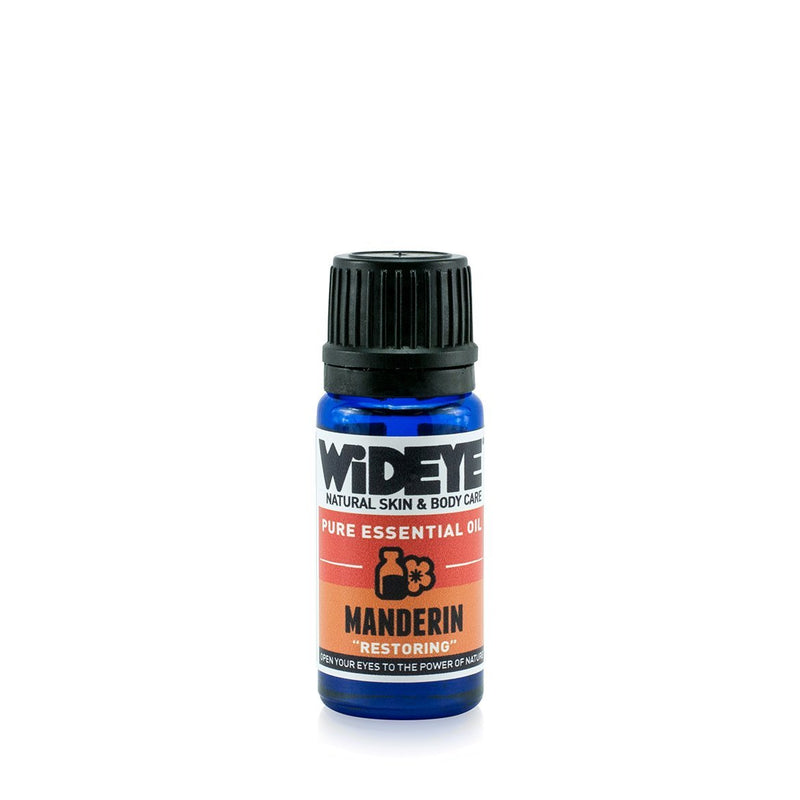 Natural aromatherapy Mandarin essential oil in glass bottle by WiDEYE.
