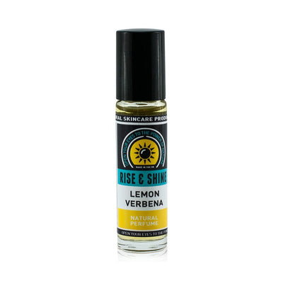 Natural aromatherapy 'Rise & Shine' perfume roller in glass bottle, handmade by WiDEYE in Rye.