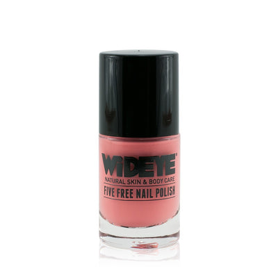 Peach nail polish in glass bottle by WiDEYE.