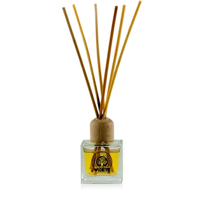 Natural vegan aromatherapy Sleeping Beauty reed diffuser in glass jar with natural reeds, handmade by WiDEYE in Rye.