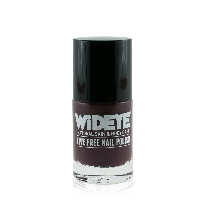 Dark brown nail varnish in glass bottle by WiDEYE