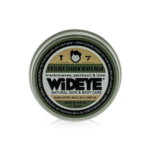 Natural vegetarian skincare 'Five O Clock Shadow' beard balm in aluminium tin handmade by WiDEYE in Rye.