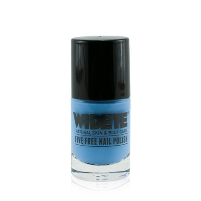 Sky blue nail polish in glass bottle by WiDEYE.