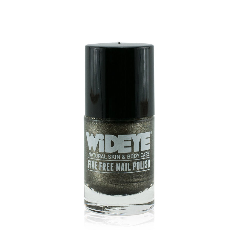 Pewter grey with shimmer nail varnish in glass bottle by WiDEYE.