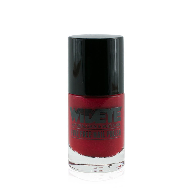 Bright Red nail varnish in glass bottle by WiDEYE