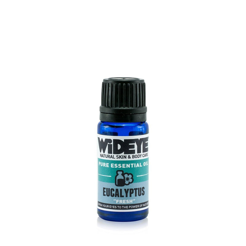 Natural aromatherapy Eucalyptus essential oil in glass bottle by WiDEYE