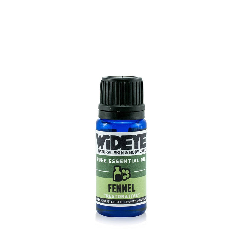Natural aromatherapy Fennel essential oil in glass bottle by WiDEYE