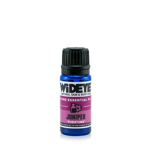 Natural aromatherapy essential oil Juniper in glass bottle by WiDEYE.