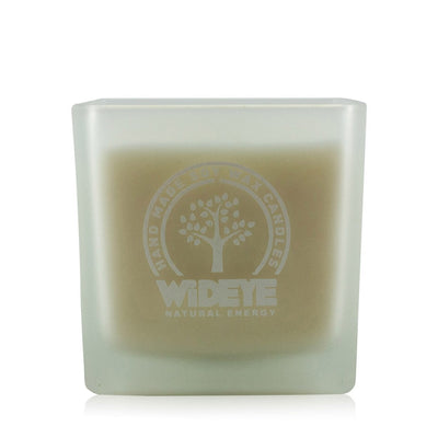 Natural aromatherapy vegan soy wax Jasmine and Geranium frosted candle jar handmade by WiDEYE in Rye.