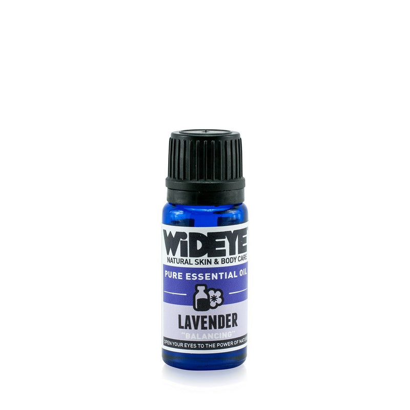 Natural aromatherapy essential oil Lavender in glass bottle by WiDEYE.