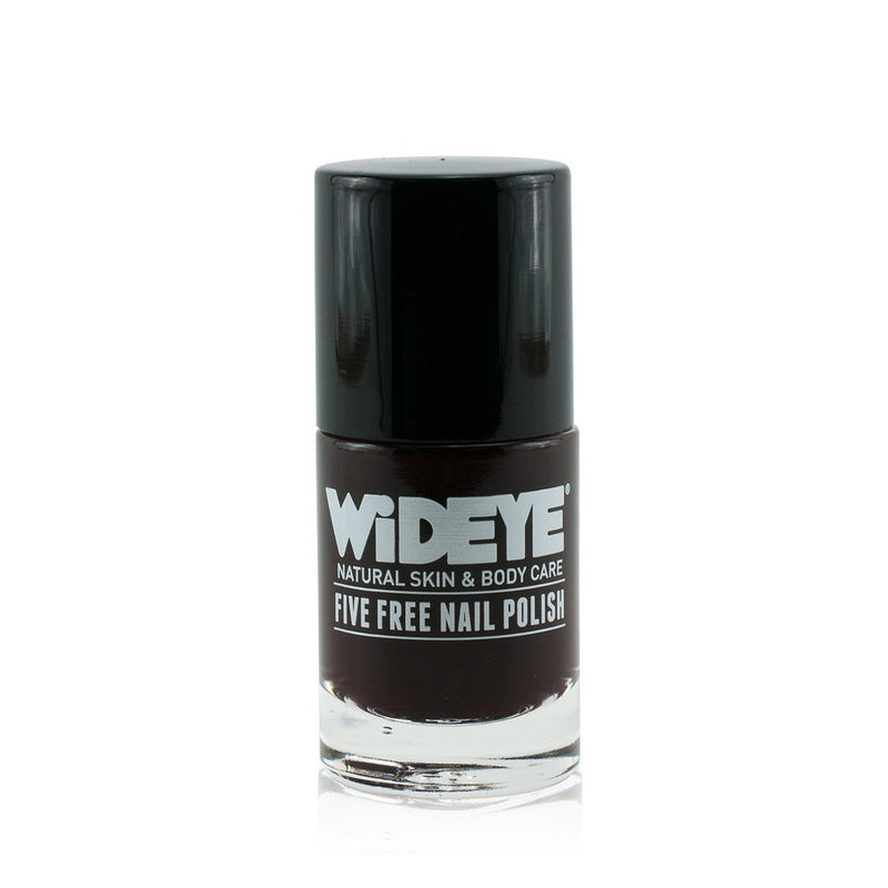 Chocolate brown nail varnish in glass bottle by WiDEYE
