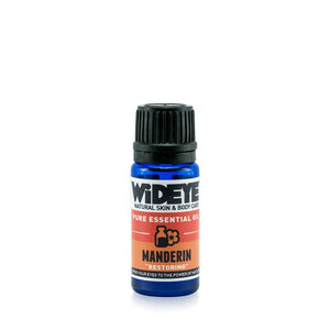 Natural aromatherapy Mandarin essential oil in glass bottle by WiDEYE.