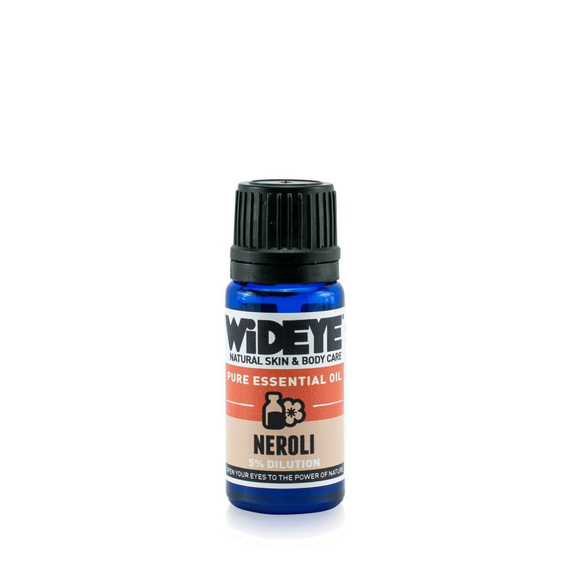 Natural aromatherapy Neroli essential oil in glass bottle by WiDEYE in Rye.