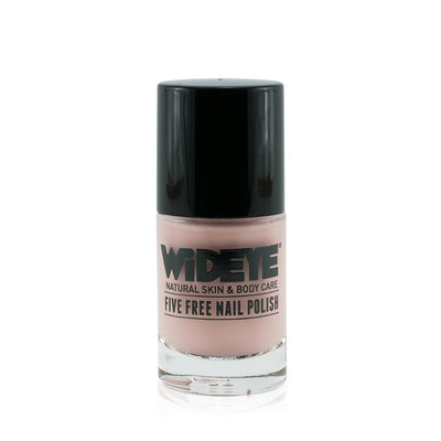 Pink skin tone nude nail varnish in glass bottle by WiDEYE.