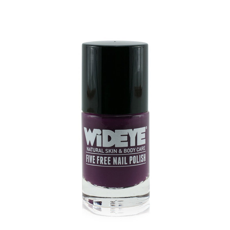 Dark purple nail varnish in glass bottle by WiDEYE