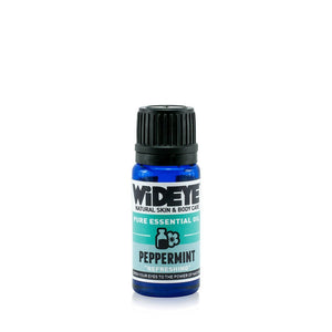 Natural aromatherapy Peppermint essential oil in glass bottle by WiDEYE.