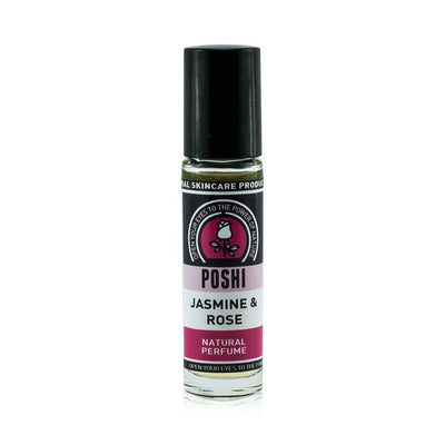 Natural vegan aromatherapy 'Poshi' perfume roller in glass bottle, handmade by WiDEYE in Rye.